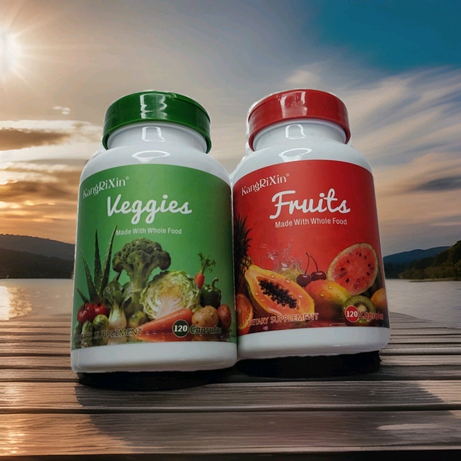 Whole Food 1 Fruits & 1 Veggies Supplement 120 + 120 EXP 11/27 Two Month Supply