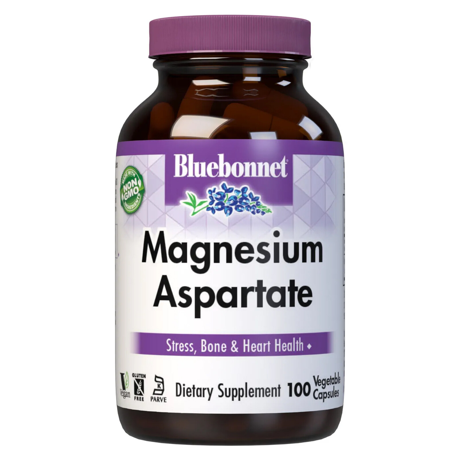Bluebonnet Magnesium Aspartate 200 Vegetable Capsules, Bone Health