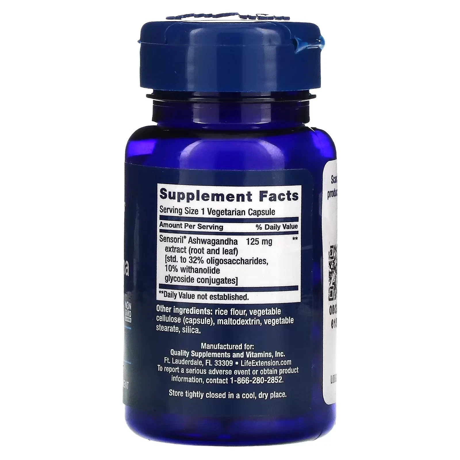 Life Extension Optimized Ashwagandha 60 vcaps Each (Pack of 5)