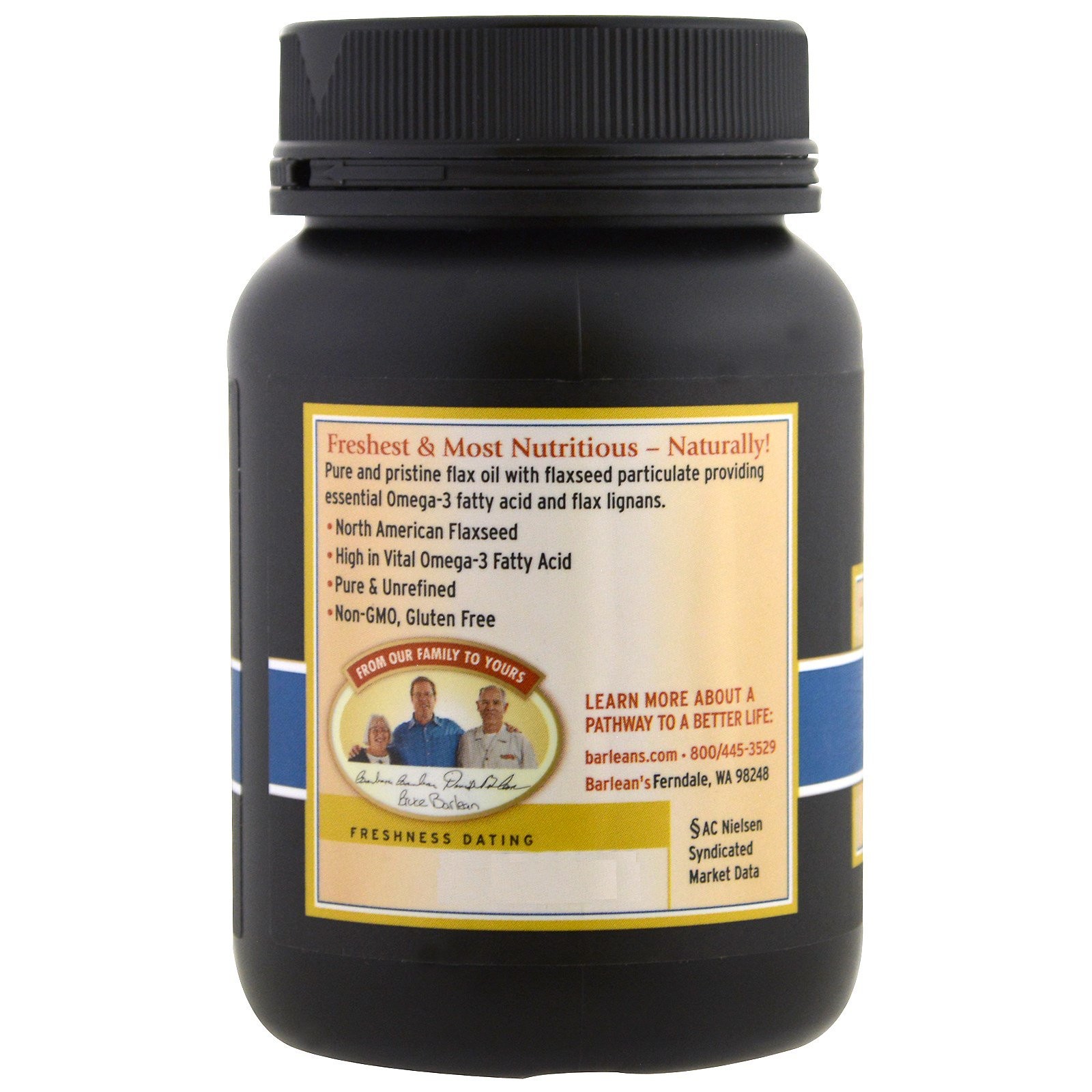 Barlean s Lignan Flax Oil 100 Softgels Gluten-Free