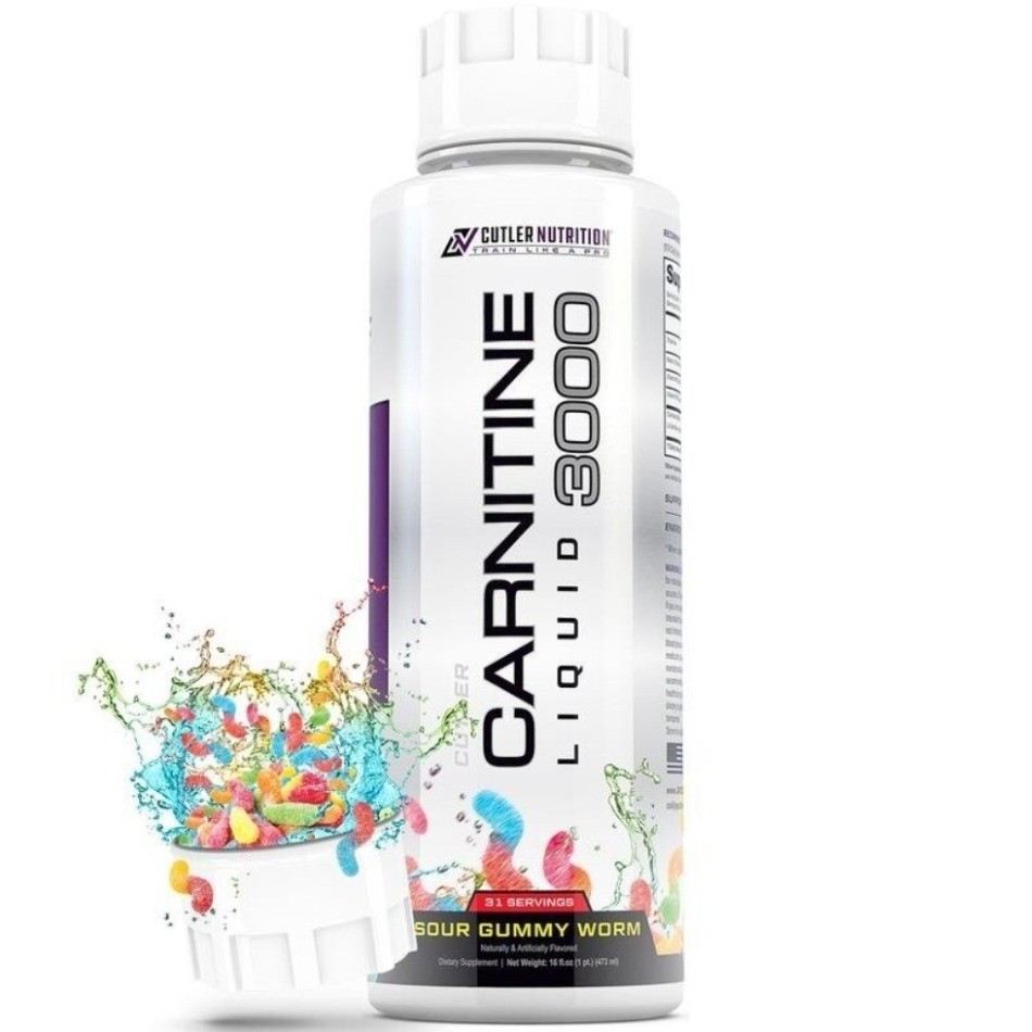 Cutler Nutrition Liquid Carnitine 3000mg Sour Candy 31 Servings various flavors