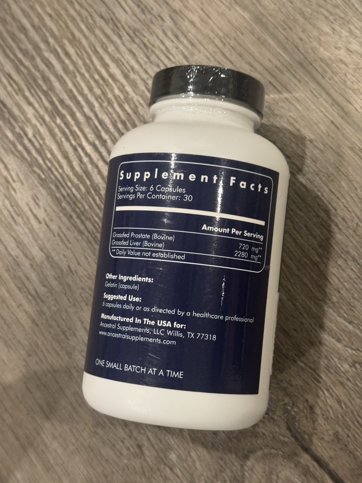 Grass Supplements Ancestral Fed Prostate 180 Caps 720 mg hot sale EXP 2028