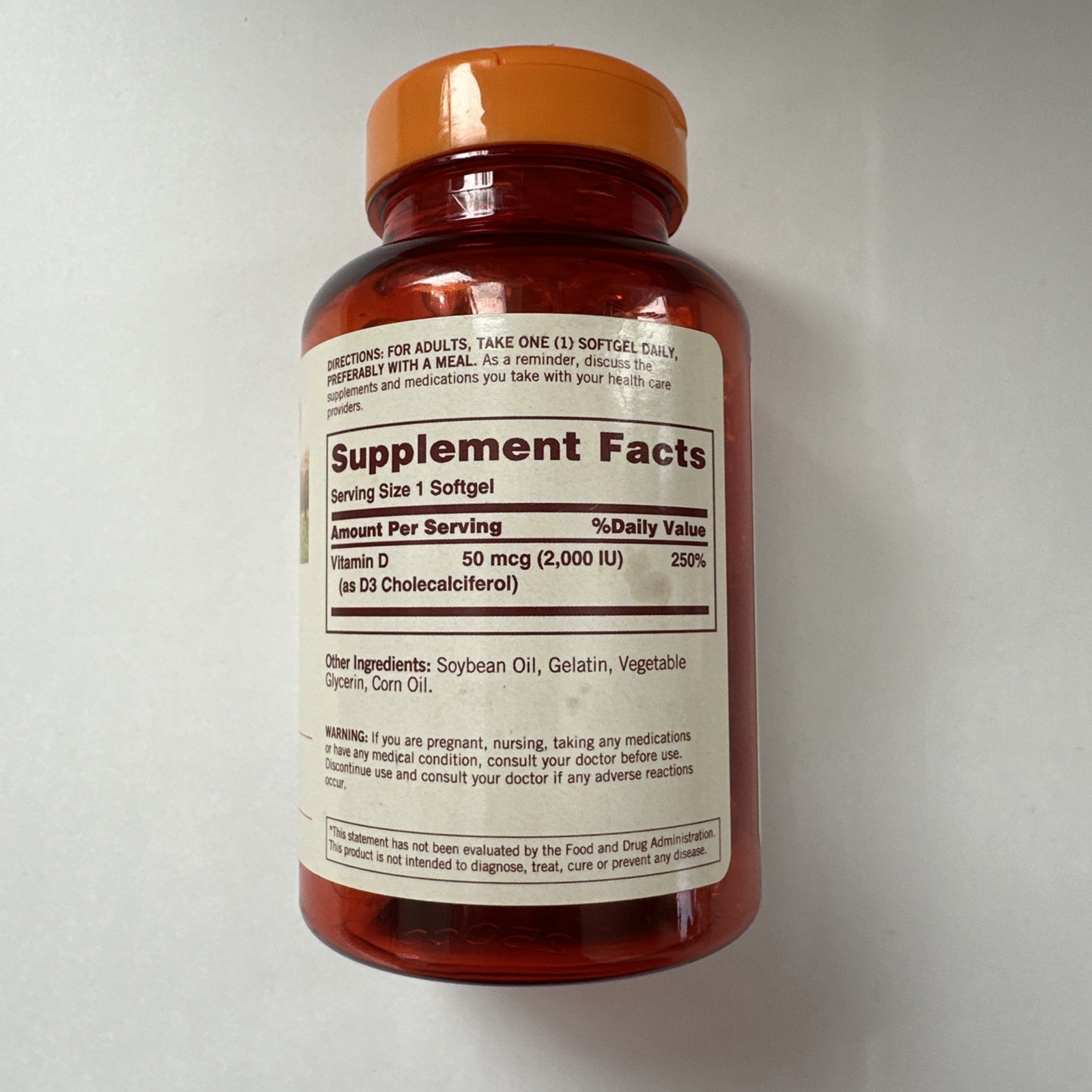 Sundown Vitamin D3 50mcg 2000iu Bone Teeth Immune Health 350 ct 07/26