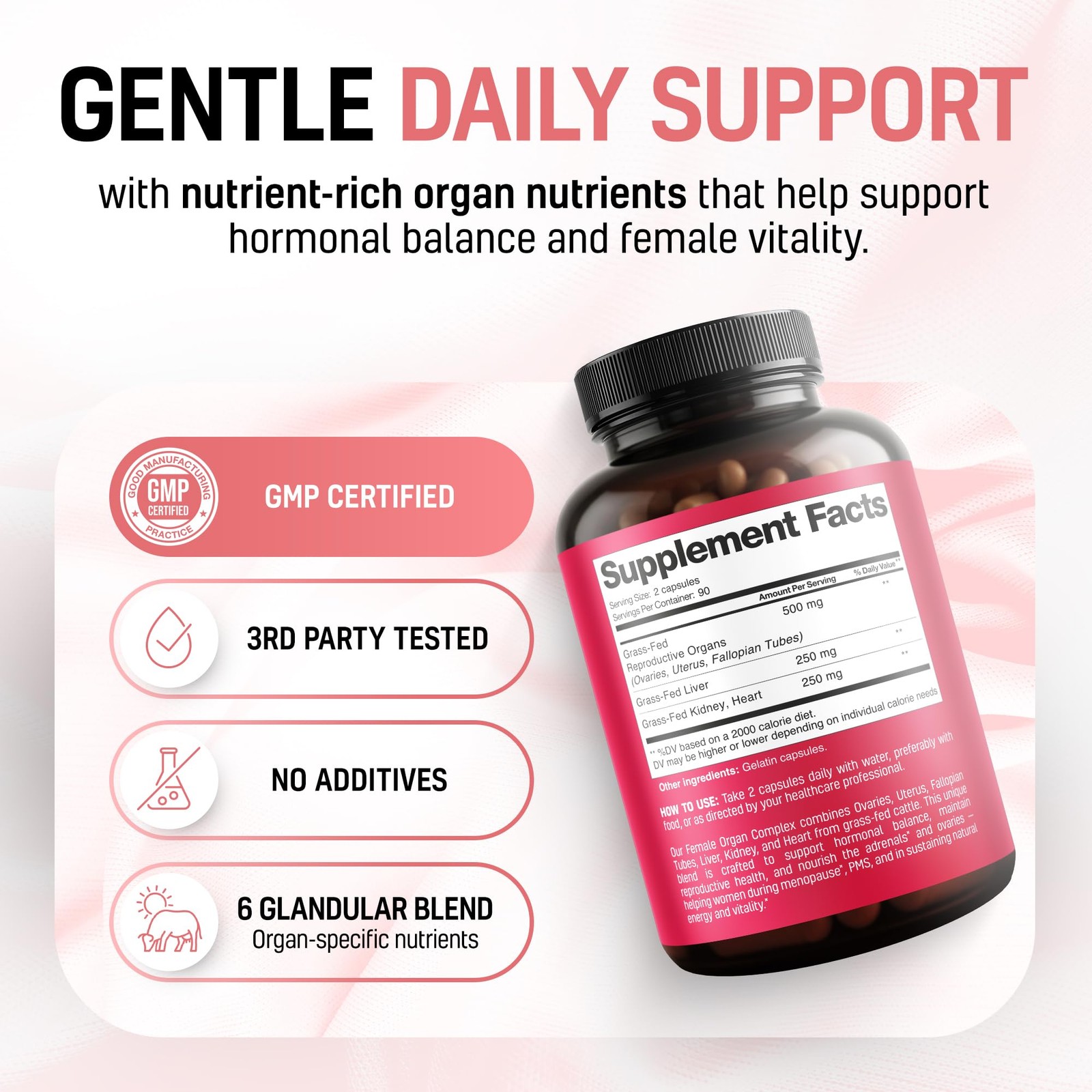Next Form Beef Organ Supplement for Women 6 in 1 180 Count (Pack of 1)