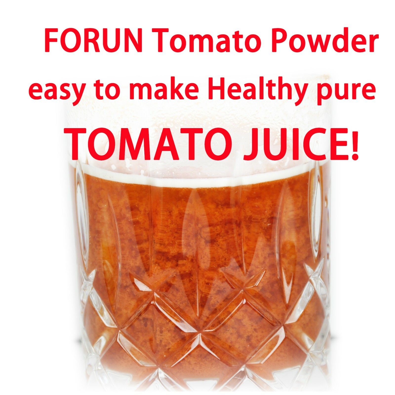 FORUN Organic Pure Tomato Powder 2KG – Fresh Red, Tasty Flavour
