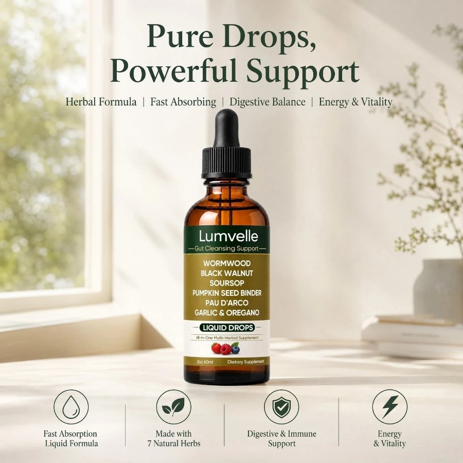 5x LUMVELLE Wild Harvested Wormwood Herbal Liquid Botanical Supplement Drops
