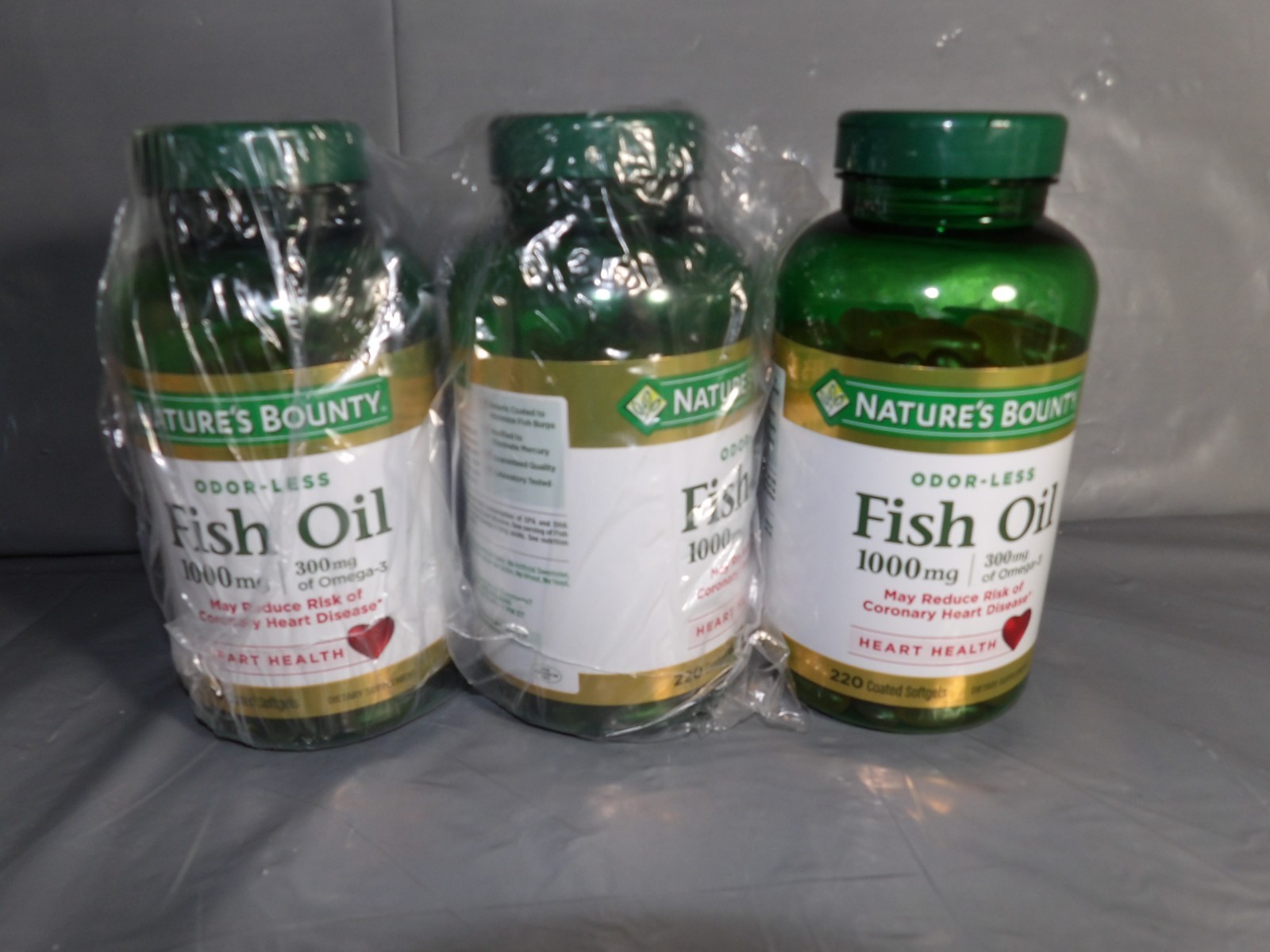 (3) Nature’s Bounty Odor-Less Fish Oil 1000mg 660 Soft gels 09/2026