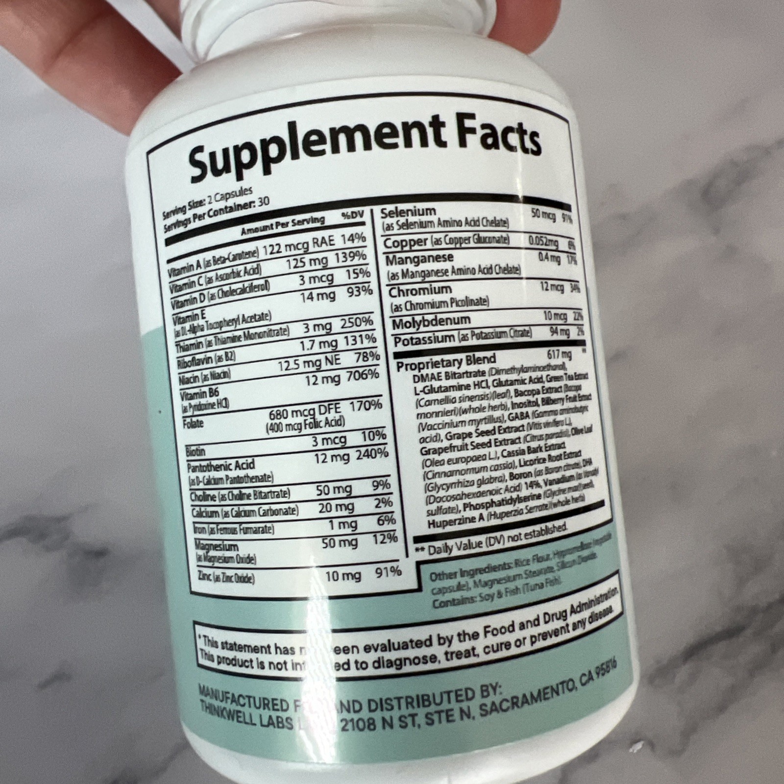 Brain Supplements for Memory and Focus for Women and Men, Focus Supplement Think