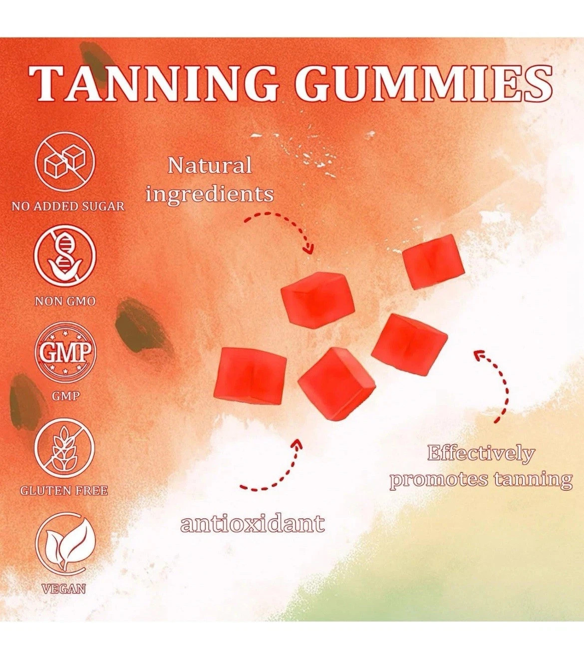 Daily Tanning Gummies Supplement – 60 Gummies 30-Day Supply