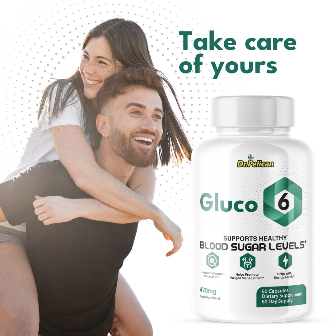 Gluco 6- Cardiovascular Health, Blood Pressure & Sugar Support- 1 Bottle