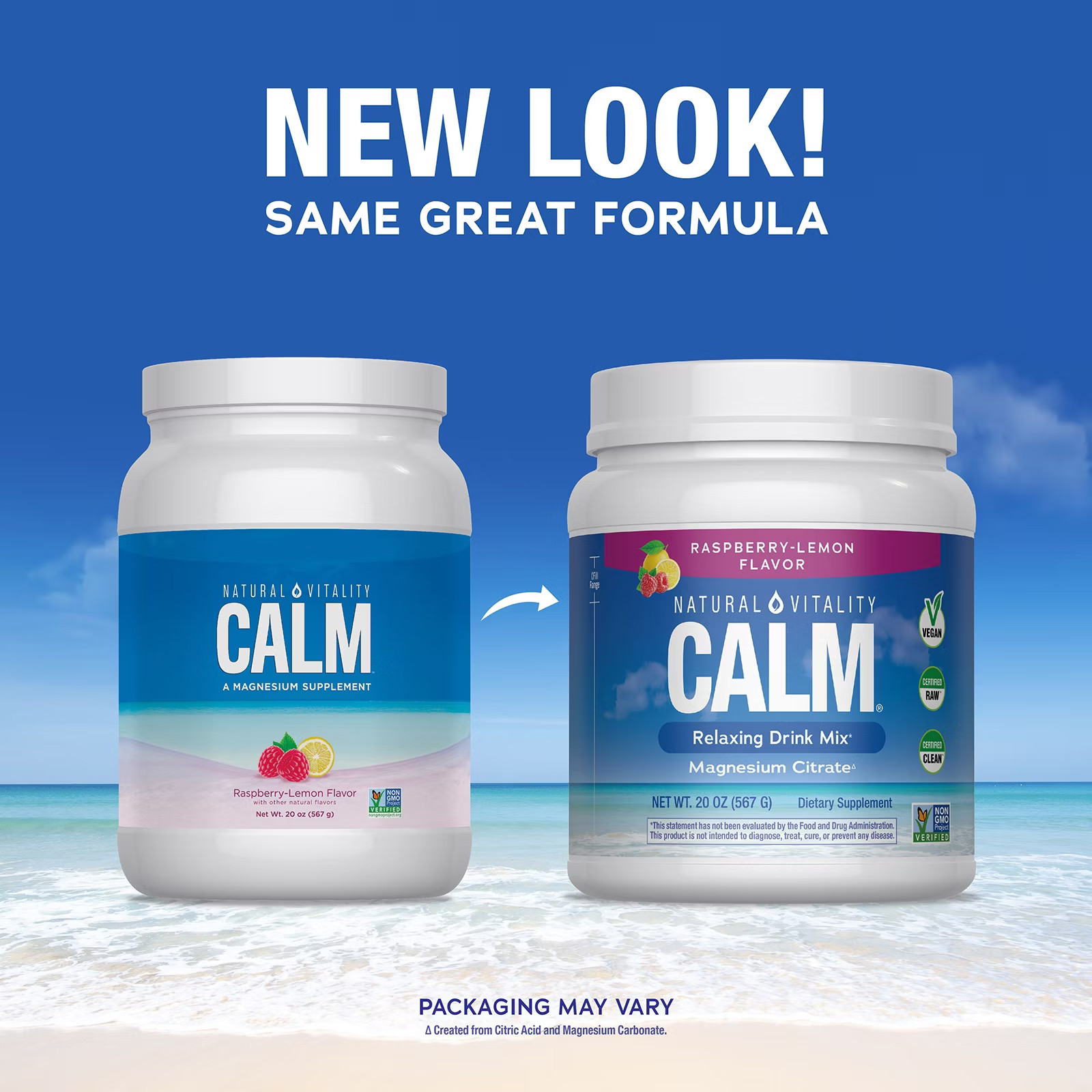 Natural Vitality Calm Raspberry-Lemon Drink Mix, 20 oz (FREE SHIPPING)