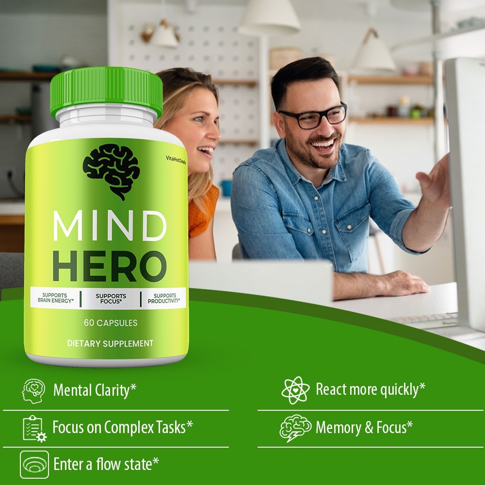 Mind Hero Brain Supplement, Max Strength, MindHero Cognitive Capsules (3 pack)