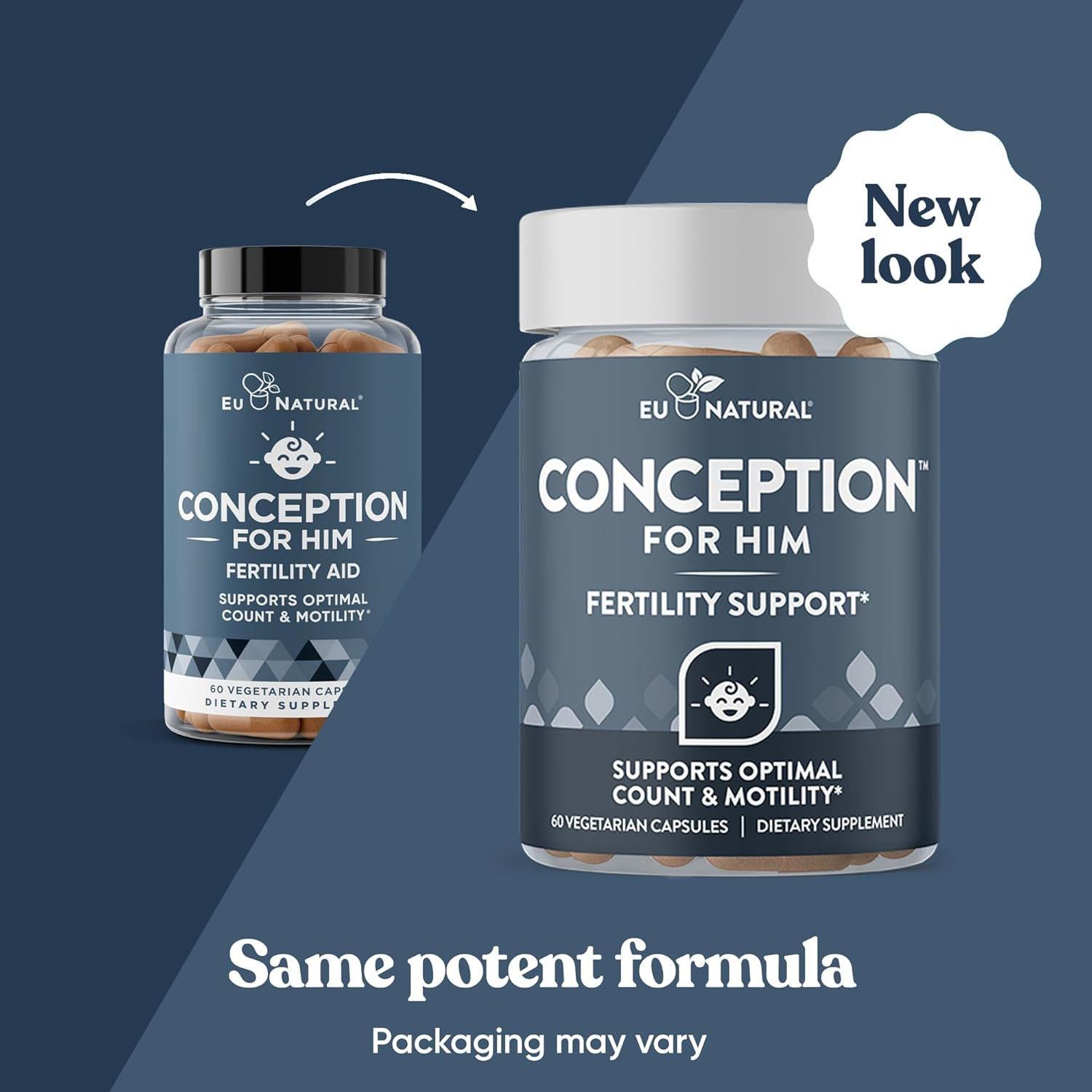 Eu Natural Conception for Him – Male Fertility Supplements 60 Caps ~ Exp 3/28