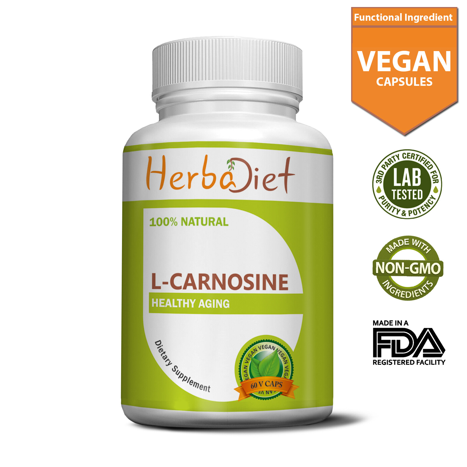 L-Carnosine Capsules Antioxidant Muscle Energy Endurance Anti Aging Anti Wrinkle