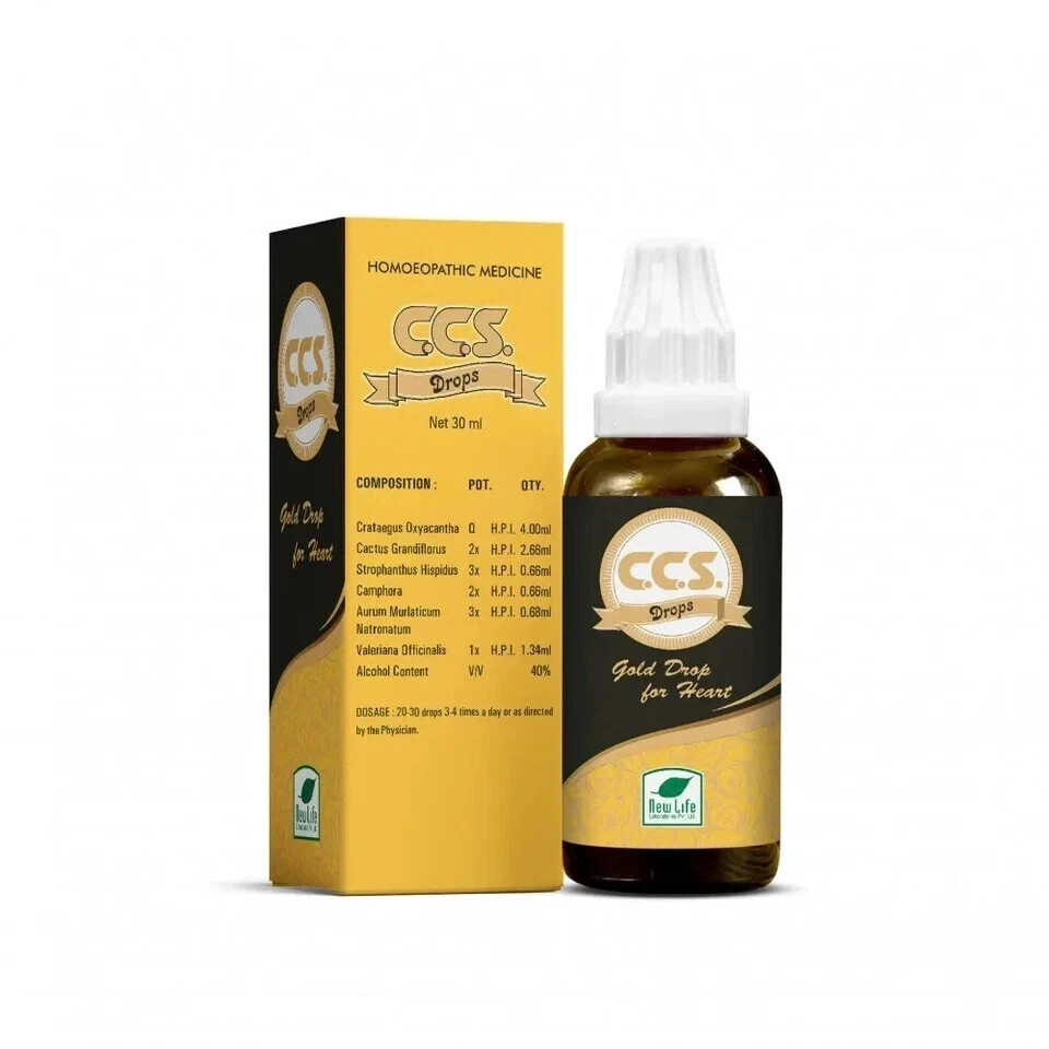 New Life C.C.S. Gold Drops 3x30ml | Natural Heart Support |Free Shipping