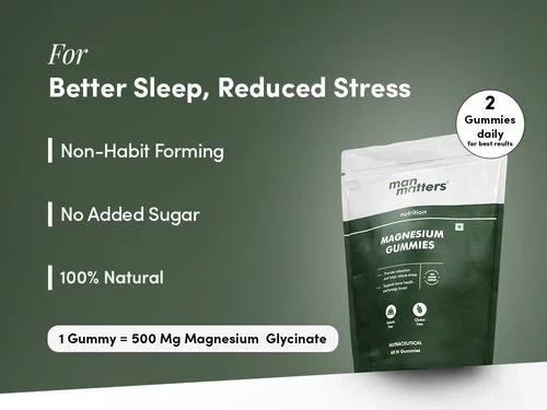 Newn Man Matters Magnesium Glycinate Gummies 60N For Month c727