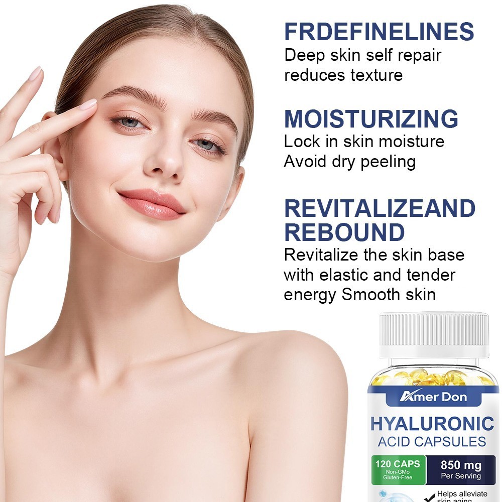 Hyaluronic Acid Anti Aging Hydrating Capsules Wrinkles Fine Lines Joint Health