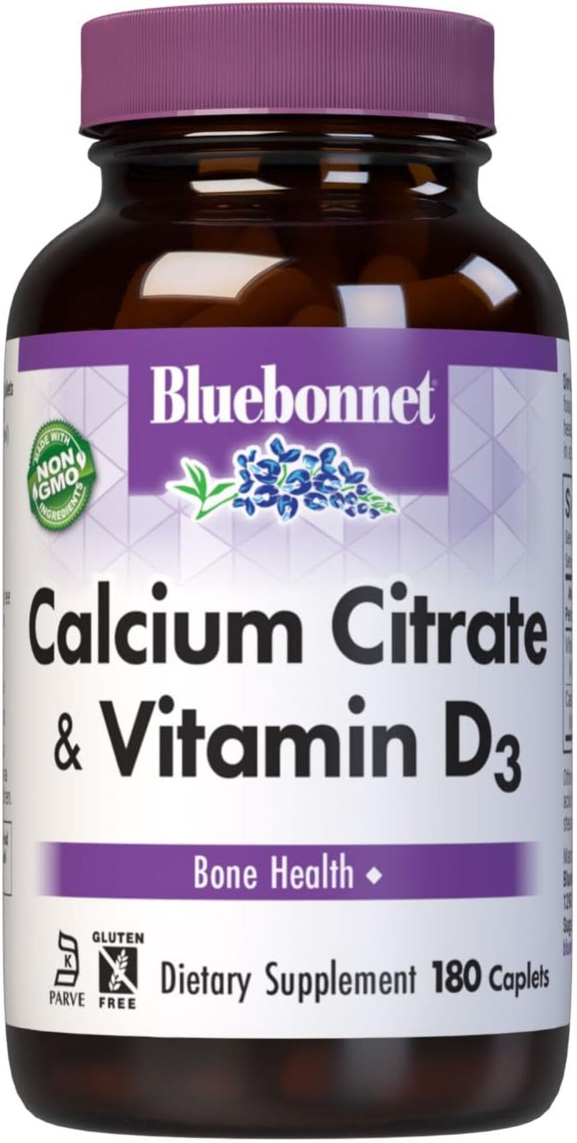 Bluebonnet Nutrition – CALCIUM CITRATE & VITAMIN D 180 Caplets exp 04/28