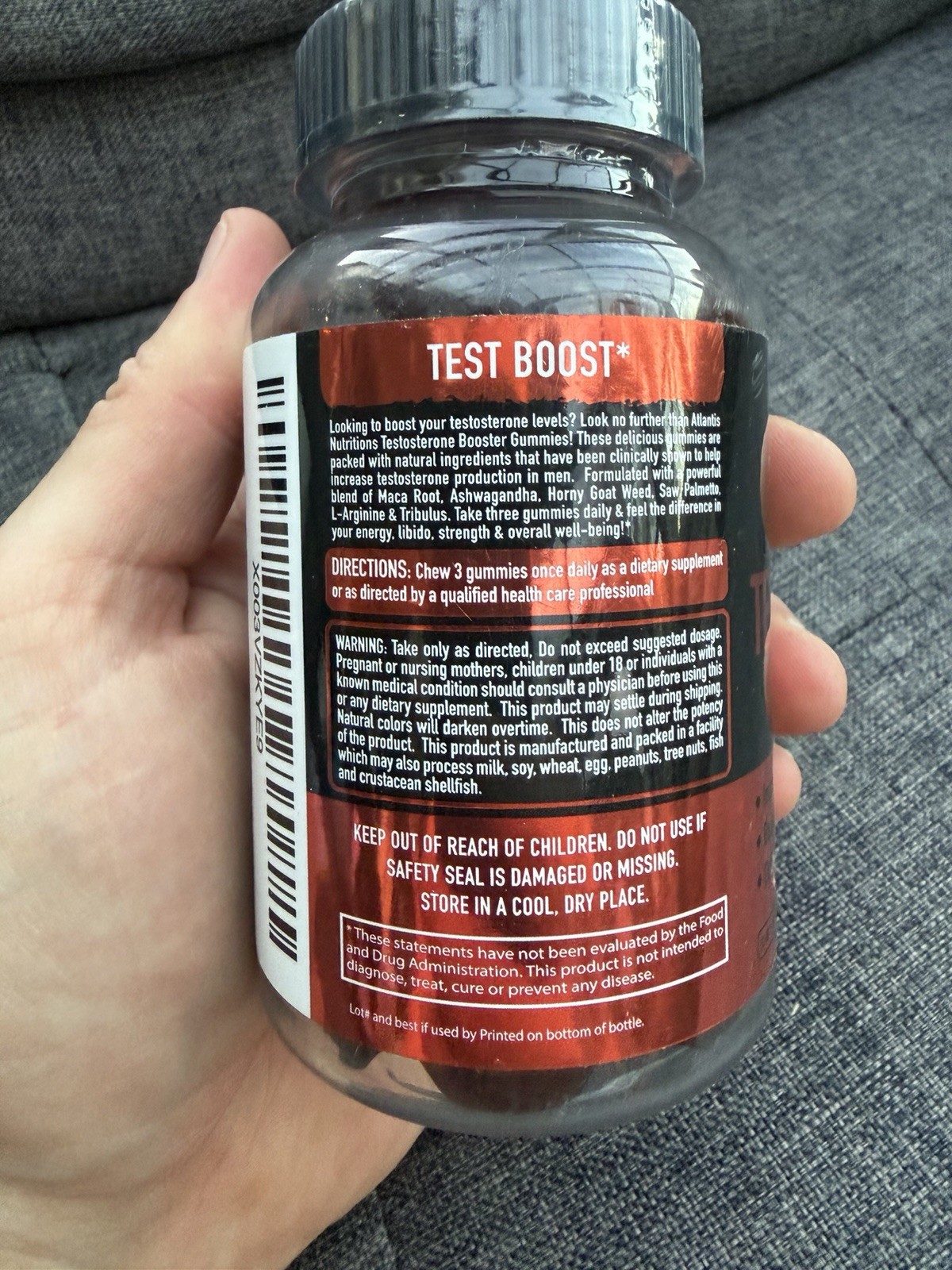 Atlantis Testosterone Booster 60 Gummies Expires 03/2026
