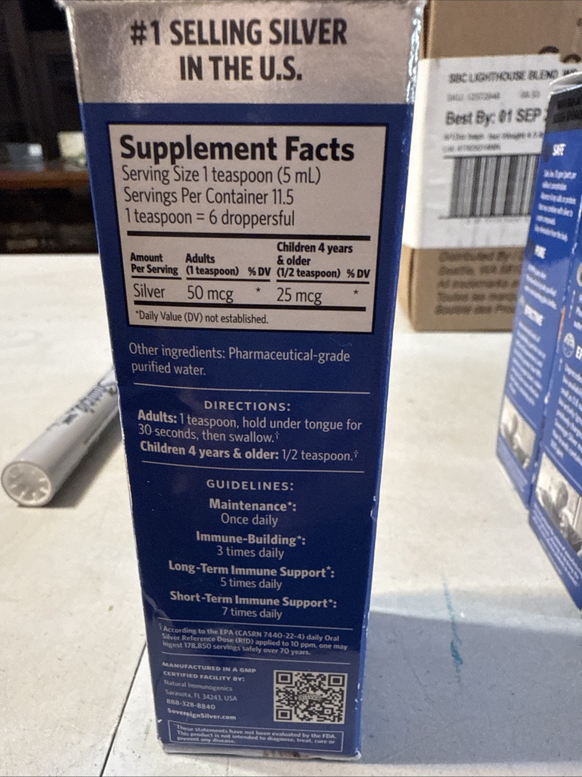 Bio-Active Silver Hydrosol™ Dropper-Top, Daily Immune 10 PPM, 2 fl oz Exp 5/28