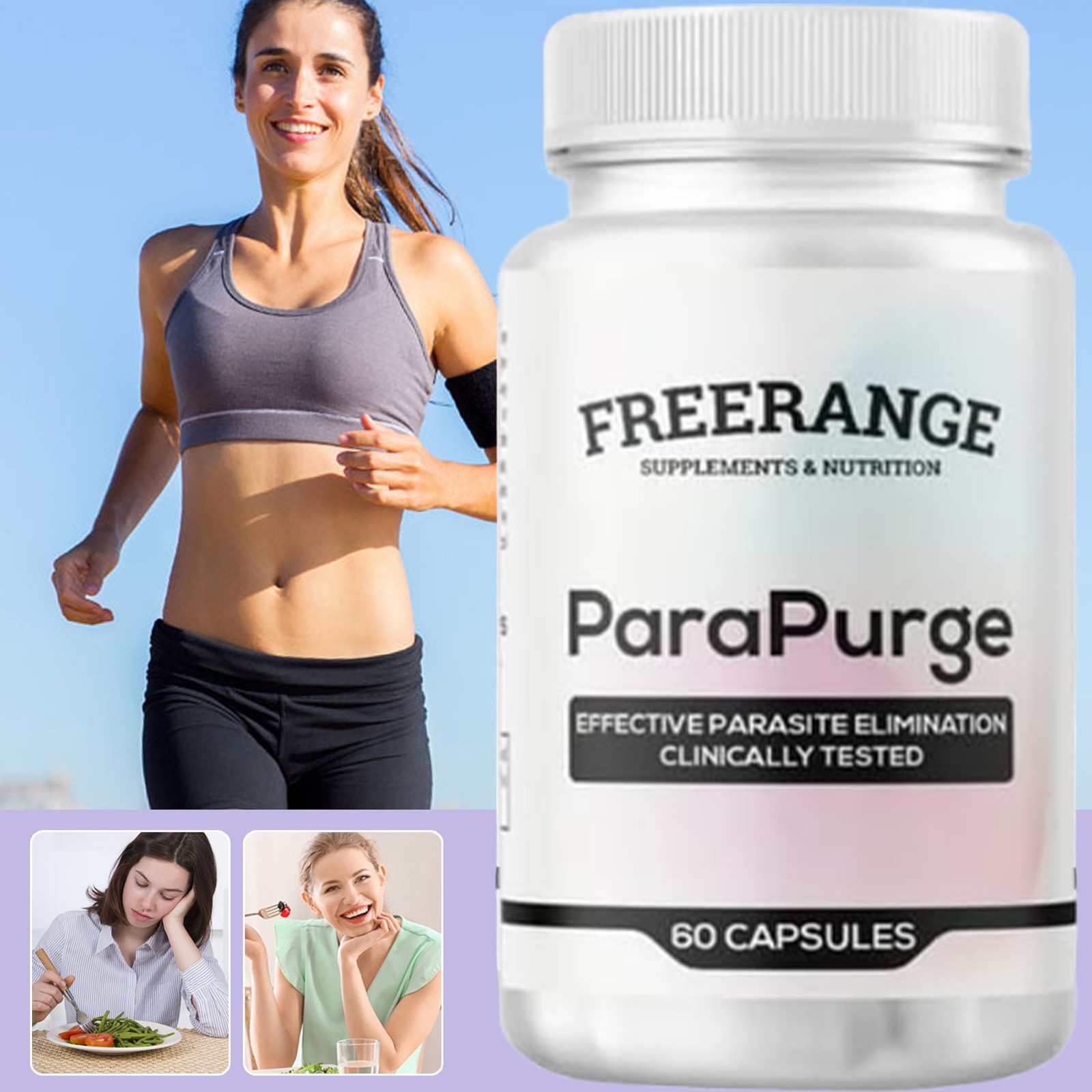 FreeRange ParaPurge Advanced Parasite Cleanser 60 Capsules Para Purge Free Range