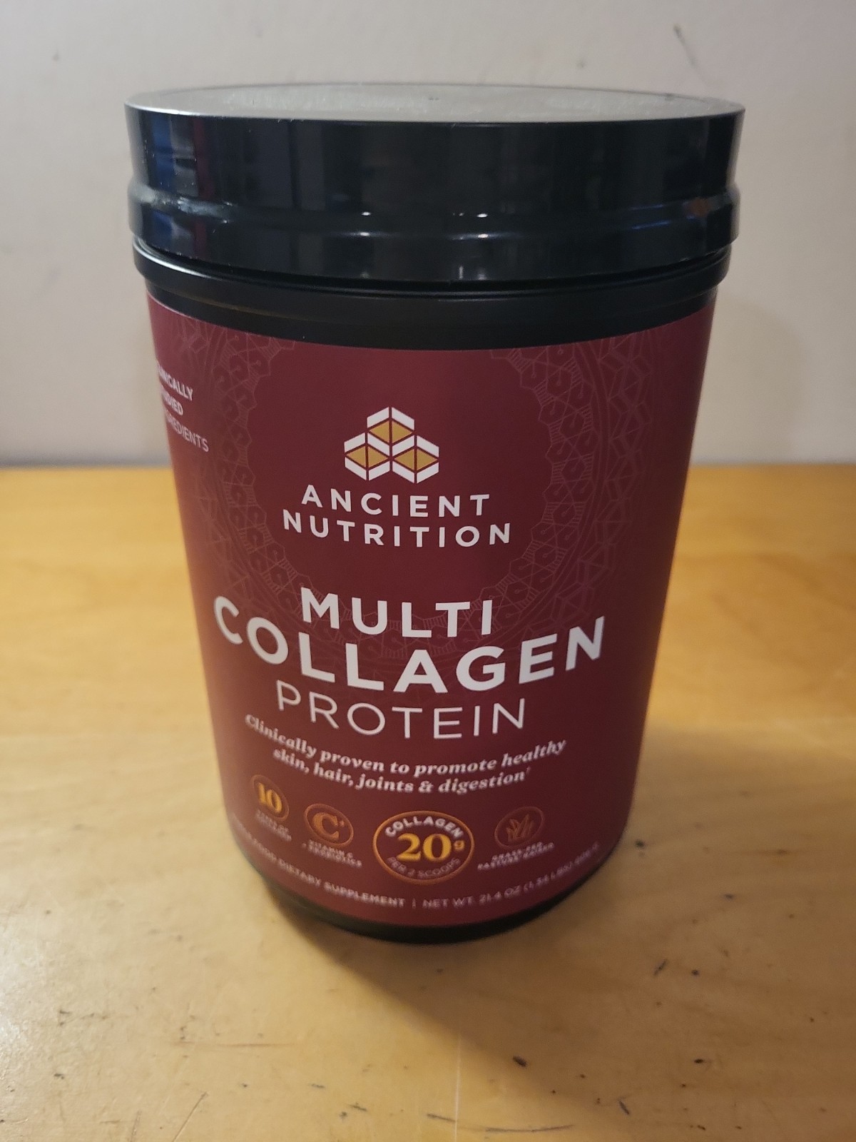 Ancient Nutrition Multi Collagen Protein 21.4oz/ 606g Expires 2/12/2029