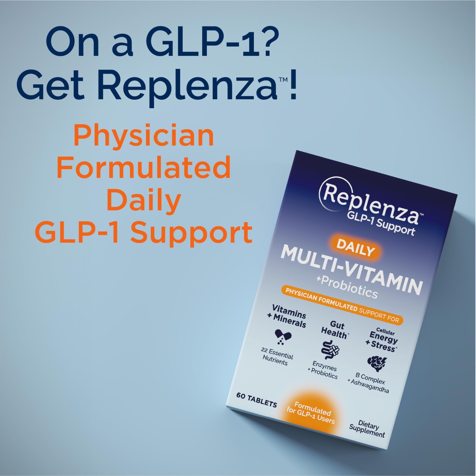Replenza Daily GLP-1 Nutritional Support 60 Count (Pack of 1), N/a