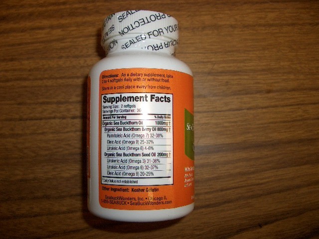 Seabuck Wonders Sea Buckthorn Oil Blend Omega -7 Complete 60 Softgels Exp 11/29