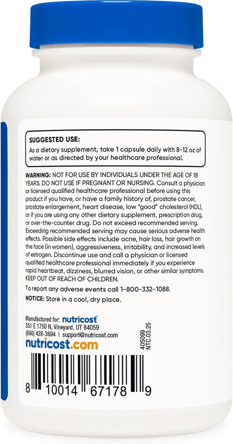 DHEA 50Mg, 240 Capsules – Gluten Free, Soy Free, Non-Gmo, Supplement