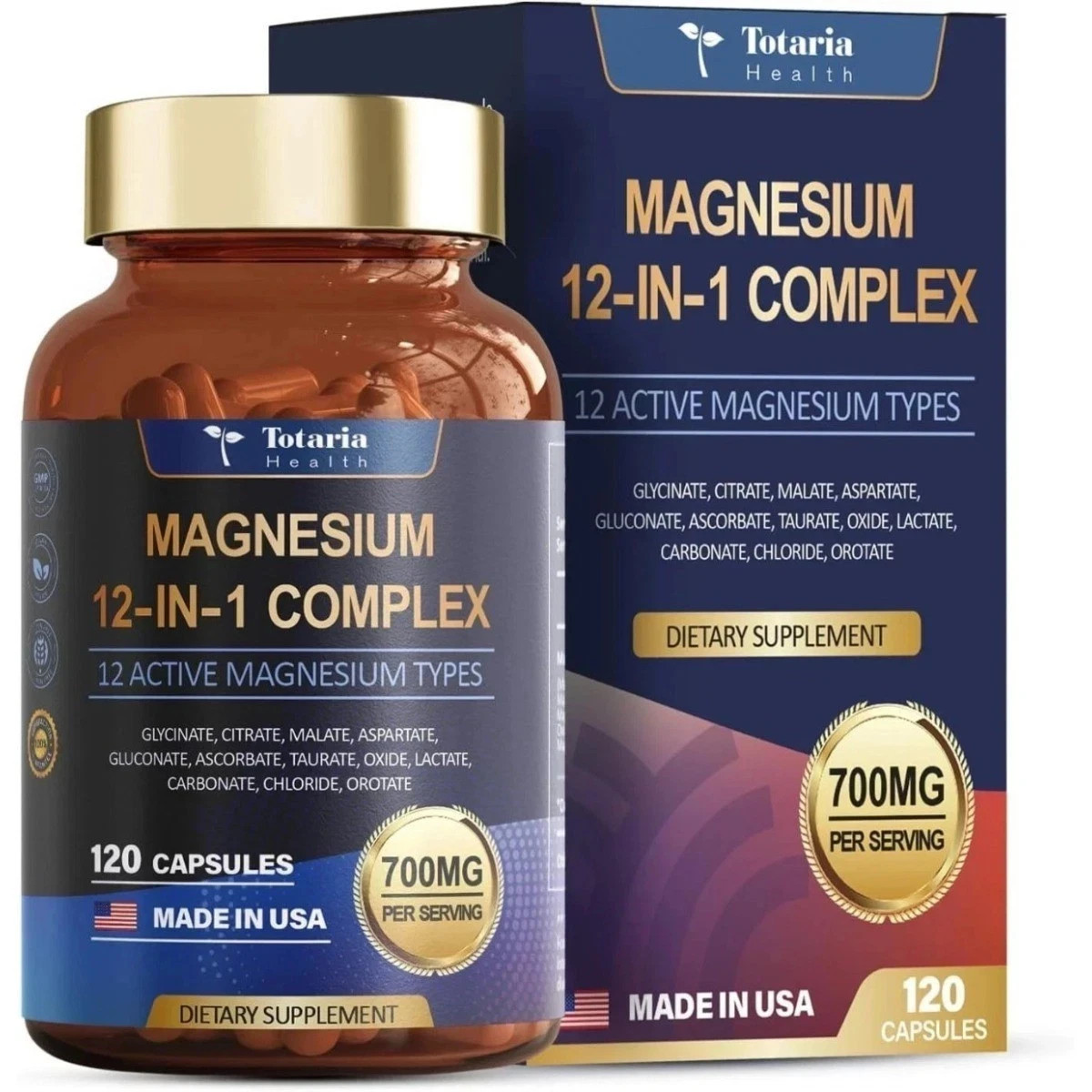 12-in-1 Magnesium Complex 700mg – High Absorption for Daily Muscle & Relaxation