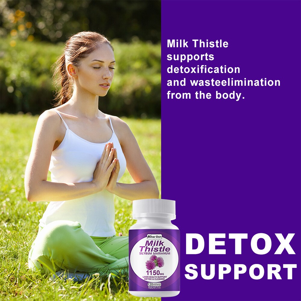 Milk Thistle (Silymarin) Extract 1150 mg liver cleanser liver detox cardio