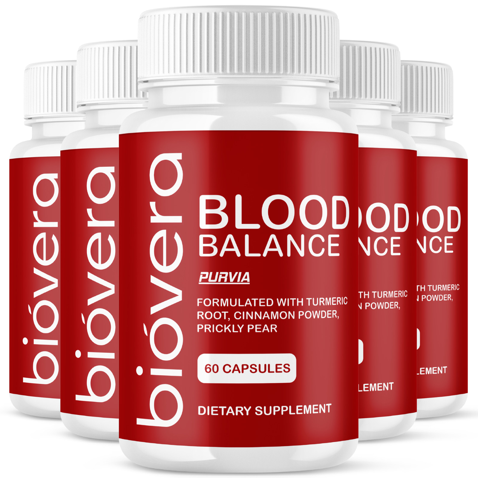 (5 Pack) BioVera Blood Balance Capsules Bio Vera Circulation Supplement (300 ct)