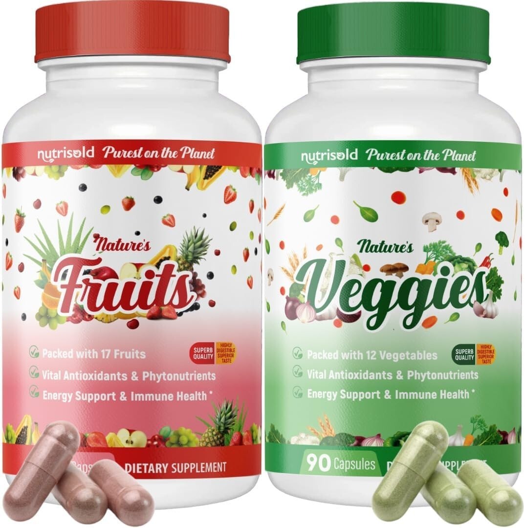 Whole Food Fruits & Vegetables Supplement – Superfood Blend for Energy…05/2028