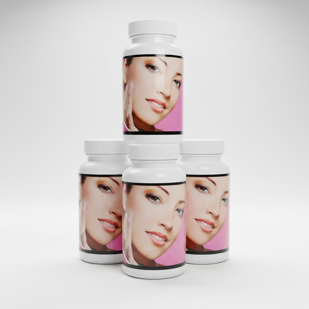 Collagen 500mg Capsules | Skin Hair Nails Supplement 60 Capsules each 4 Bottles