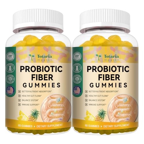 9-in-1 Probiotic Prebiotic Fiber Gummies for Adults & Teens 16G Fiber per