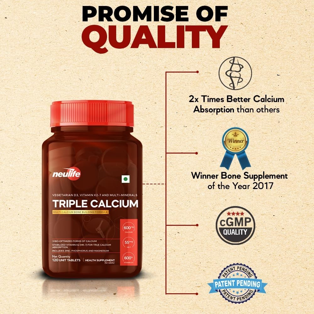 Neu.life Triple Calcium 120 Tabs Pack of 3 Bone Health