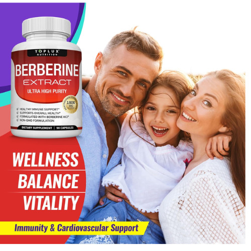 Extracto de berberina 1800 mg, aumenta la inmunidad y apoya la salud en general