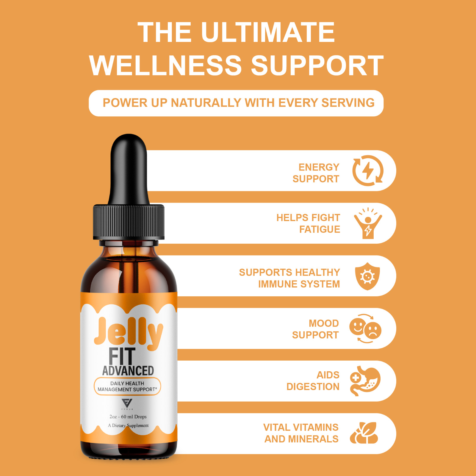 (3 Pack) Jelly Fit Weight Management Drops, JellyFit Overall Support (6oz)