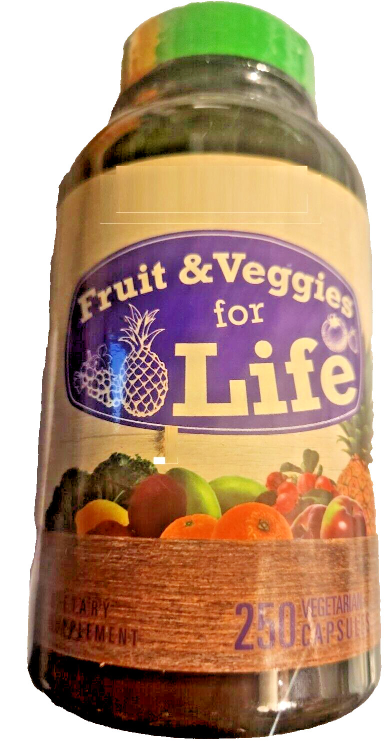 Nature Fruits and Veggies For Life 250 Caps per Bottle 30+ Fruits and Vegetables