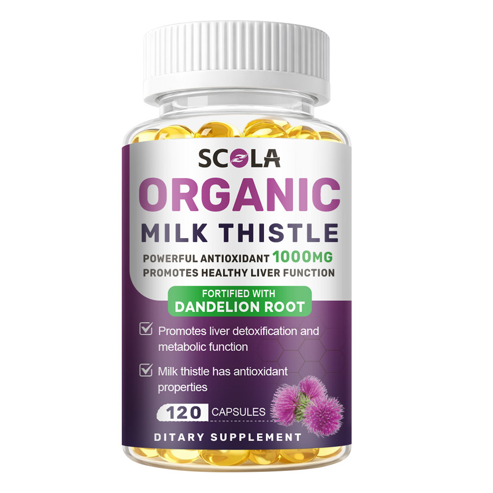 Liver Cleanse & Detox Support Supplement 1600mg with 120 caps + Milk Thistle