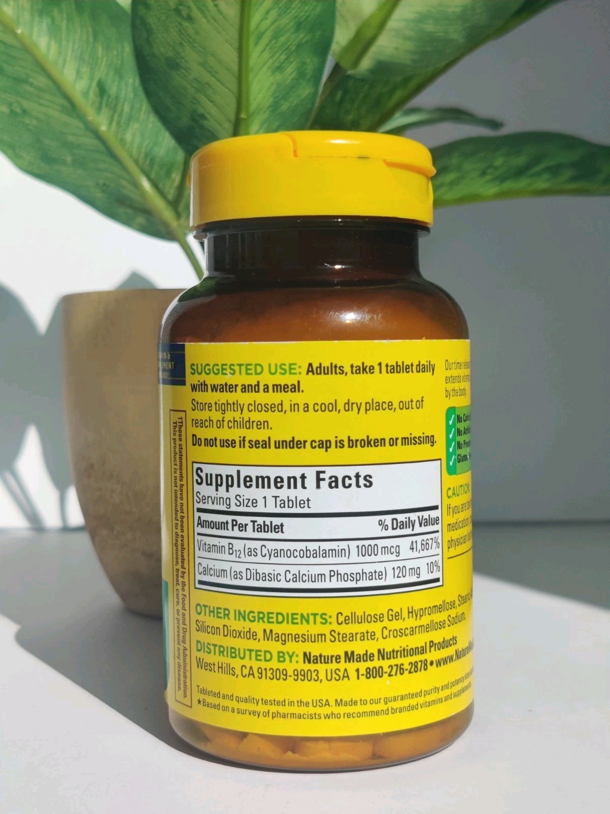 Nature Made Vitamin B12 1000 mcg 160 Tablets – Imperfect Label – Exp 12/2026