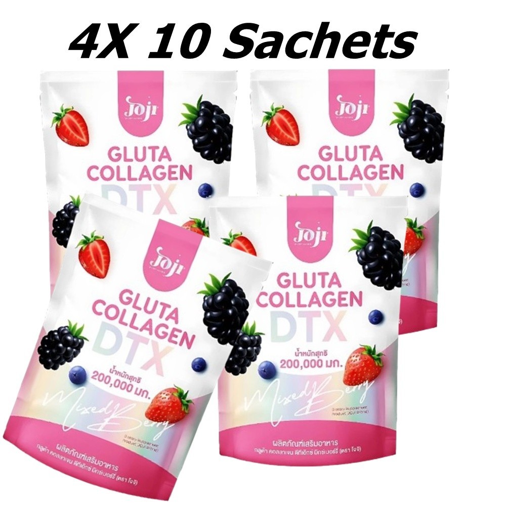 4X DTX Mixed Berry Powder Gluta Collagen Secret Young No Sugar Delicious Refresh