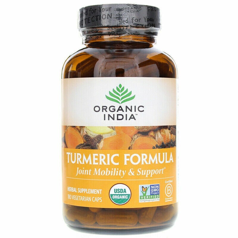 180 Veg. Caps. ORGANIC INDIA TURMERIC FORMULA 180 Caps EXP – 06/2028