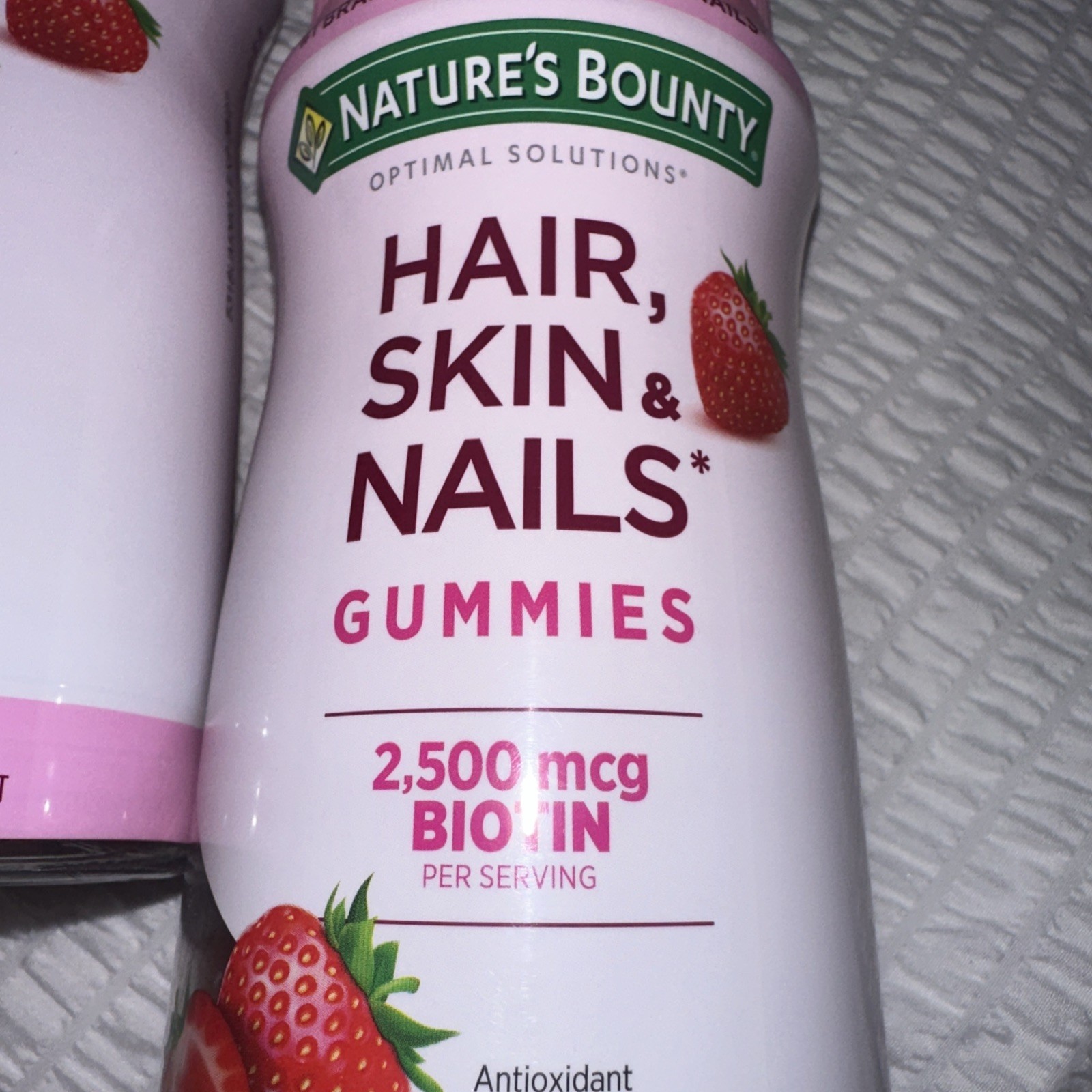 2 Pack Nature’s Bounty Hair Skin & Nails Gummies 80 Ct – Strawberry 10/26