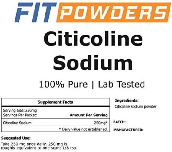 Citicoline Powder, Pure CDP Choline with Scoop 25 Grams