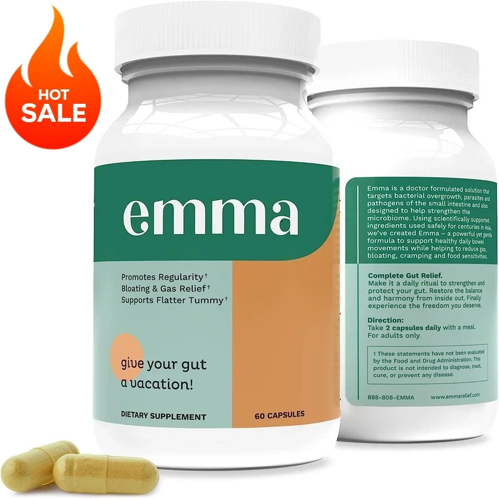 Emma Gut Health Doctors Endorsed Supplement 60 Capsules -Relief from Gas