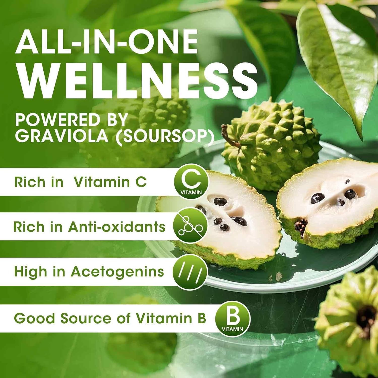 Soursop Graviola Liquid Drop for Cell Support & Regeneration, Immune System and