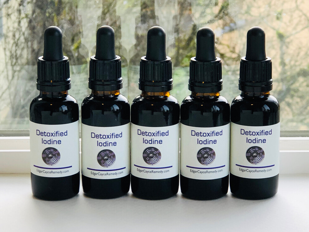 5 pack of 32 ml Edgar Cayce Remedy Detoxified Iodine Nascent Colloidal Thyroid