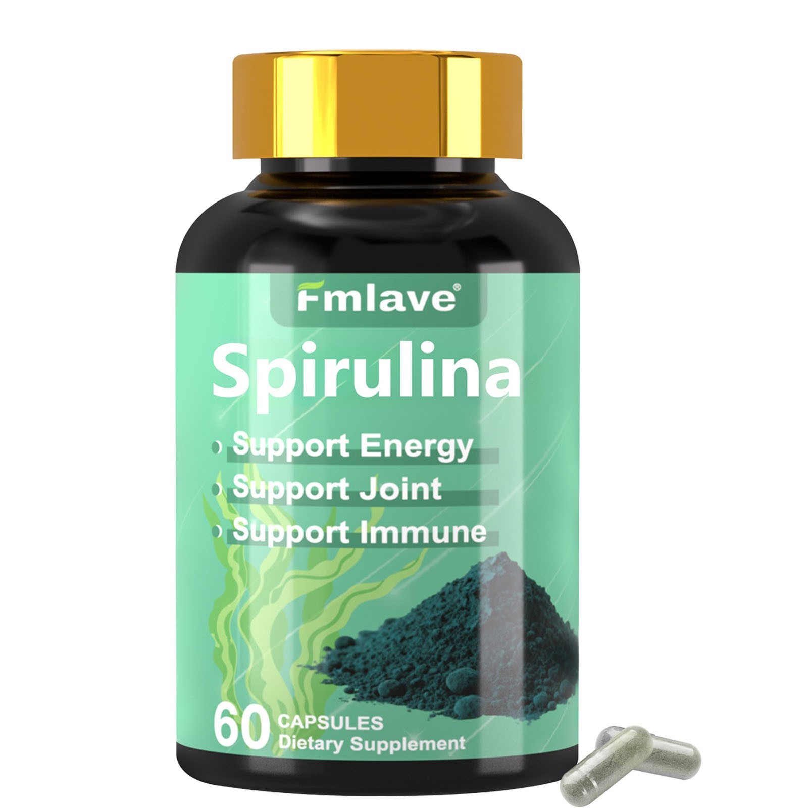 Spirulina 500mg Superfood Immune Support & Energy Booster 60-240 Caps Free Ship