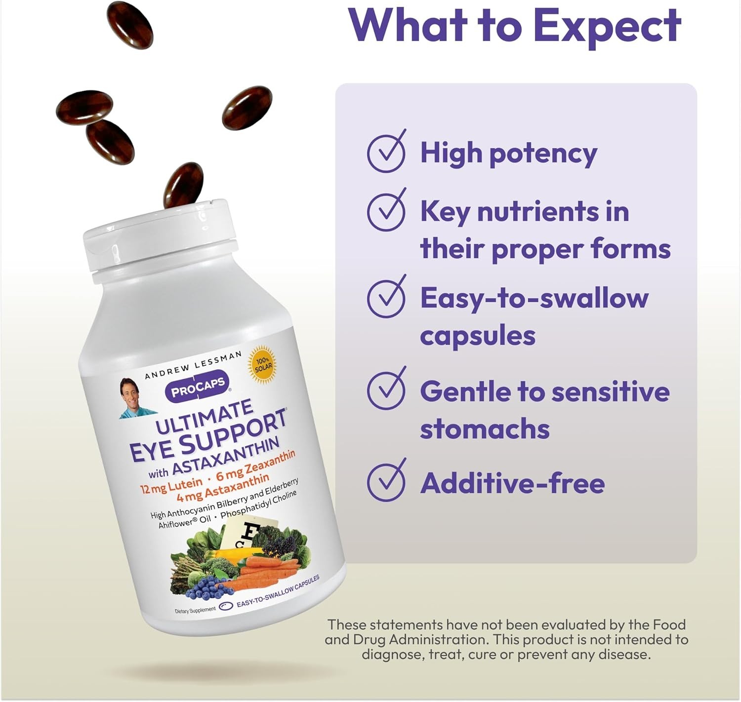 Ultimate Eye Support with Astaxanthin – 30 Gluten-Free Softgels for Vision Care
